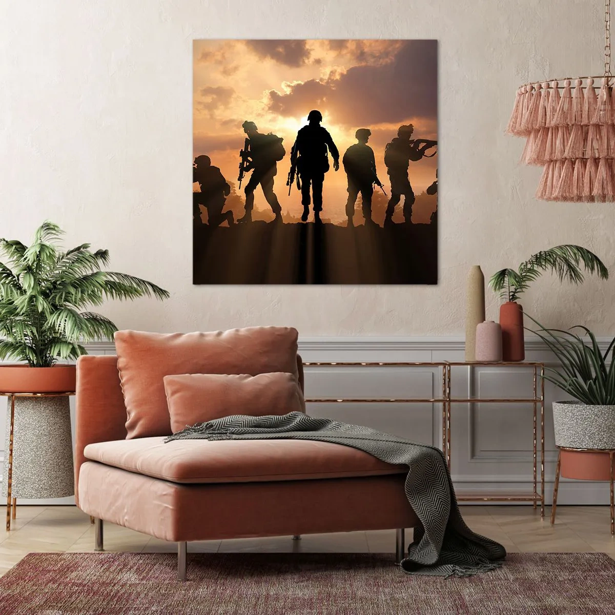 Lærredstryk - Billede på lærred - Brothers in arms - 60x60 cm