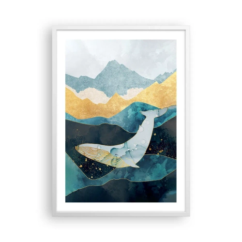 Plakat i hvid ramme - Den kølige skønhed i det nordlige område - 50x70 cm