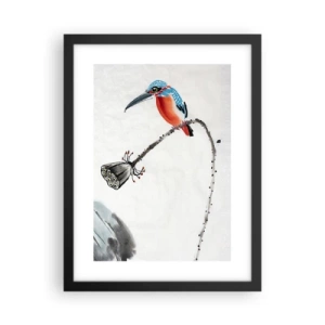 Plakat i sort ramme - Engenes liv - 30x40 cm