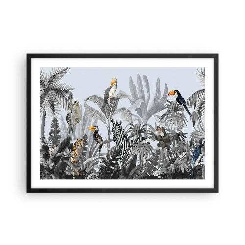Plakat i sort ramme - En afrikansk fabel - 70x50 cm
