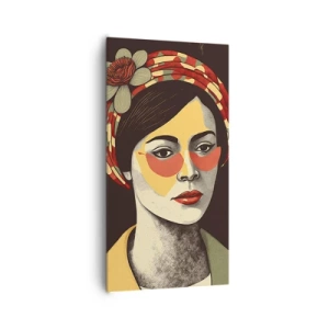 Lærredstryk - Billede på lærred - Koraldame - 65x120 cm
