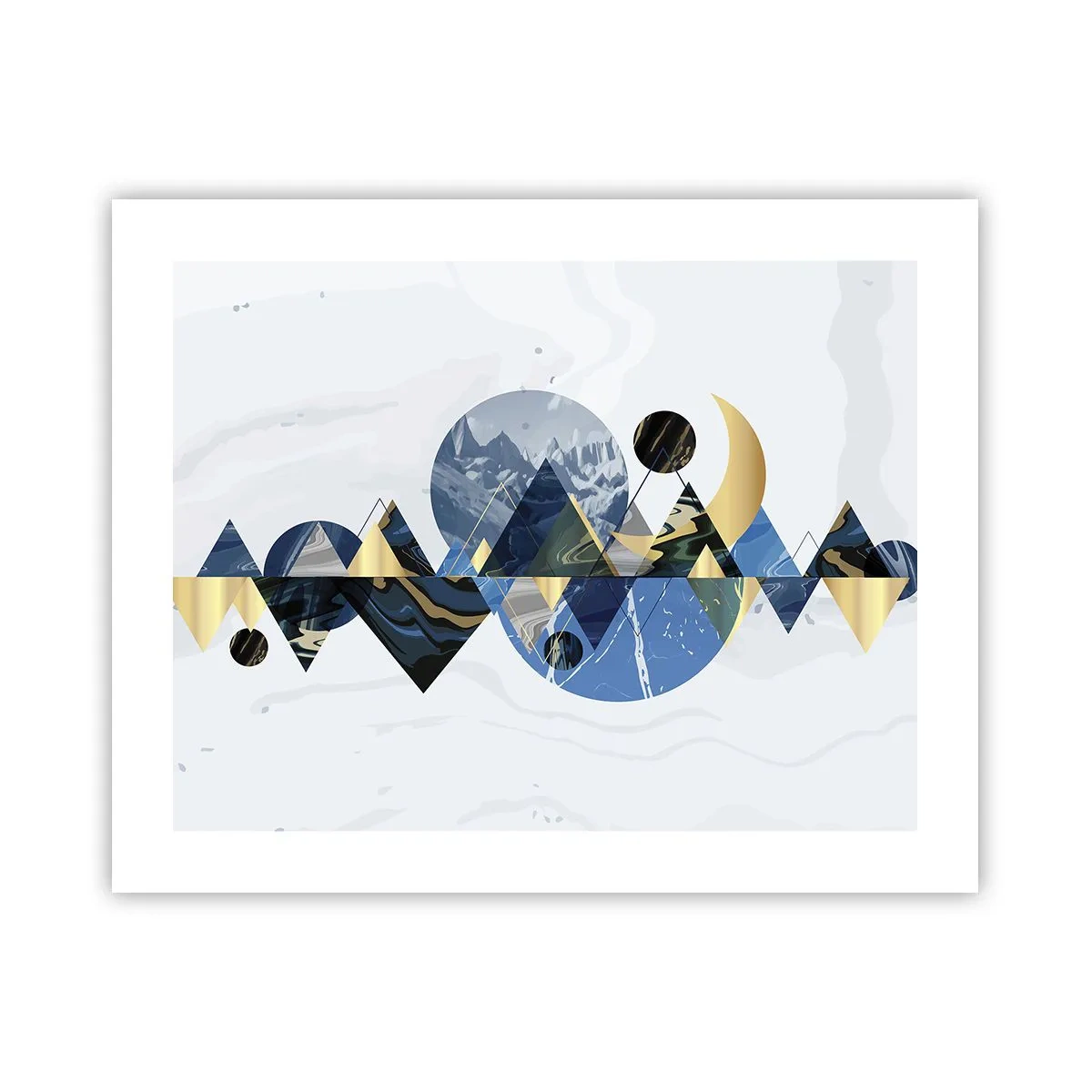 Plakat - Geometrisk landskab - 50x40 cm
