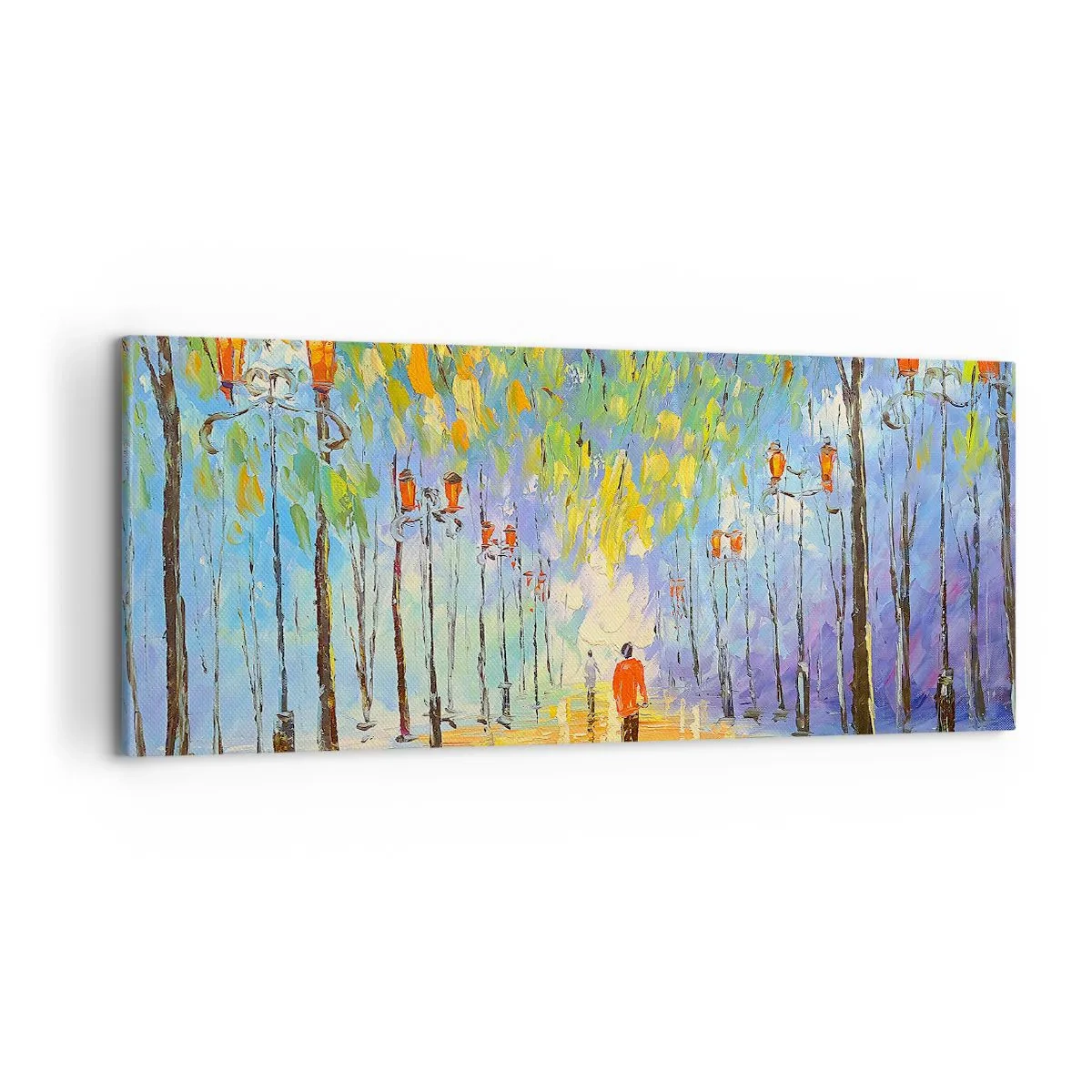 Lærredstryk - Billede på lærred - Nattens sang om regnen - 100x40 cm
