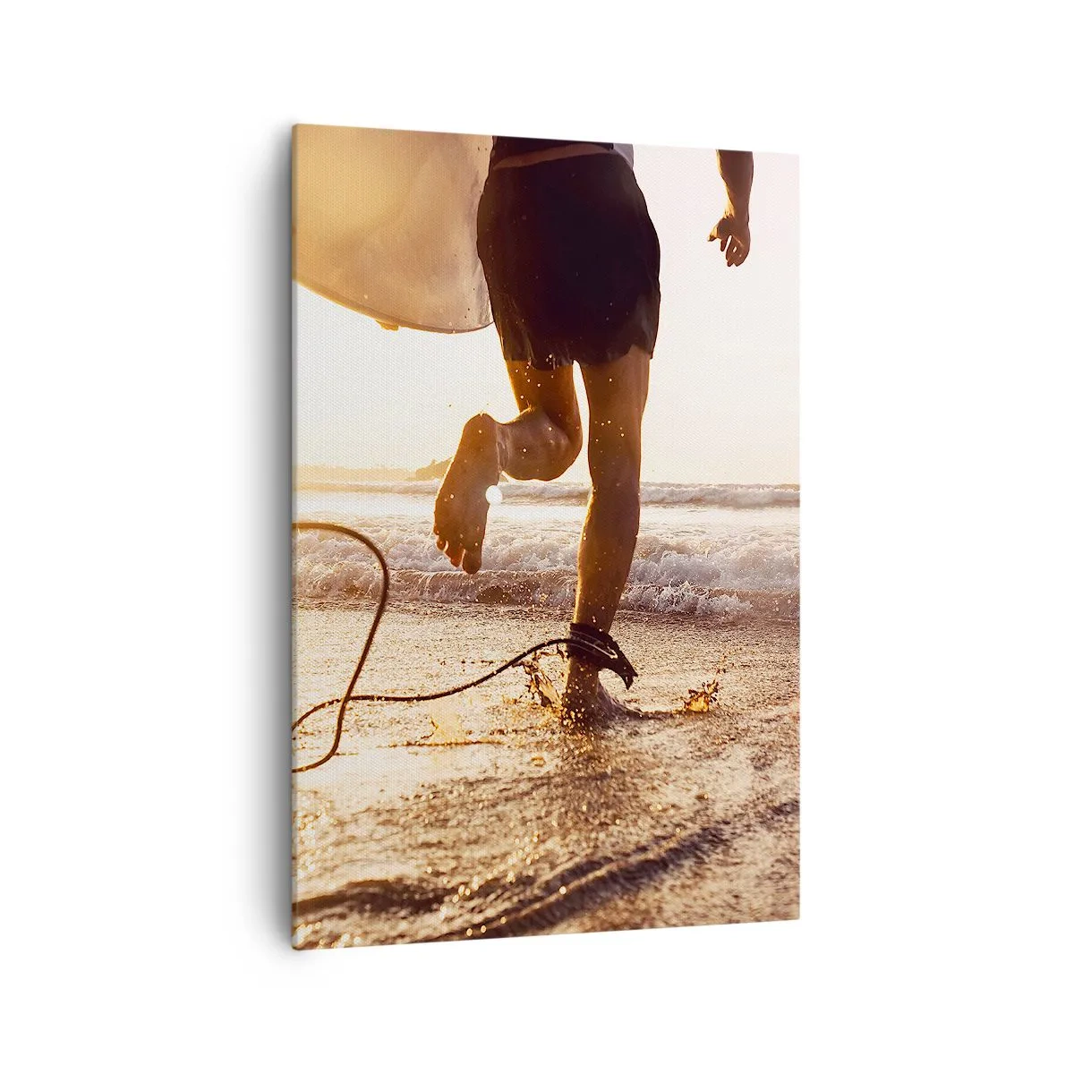 Lærredstryk - Billede på lærred - For at møde bølgen - 70x100 cm