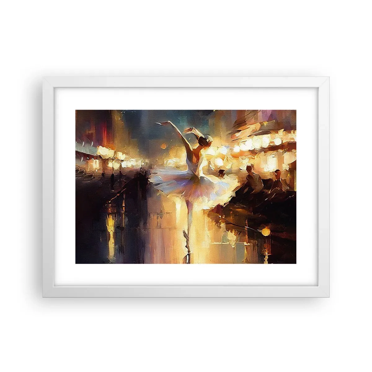 Plakat i hvid ramme - Et mirakel på gaden - 40x30 cm