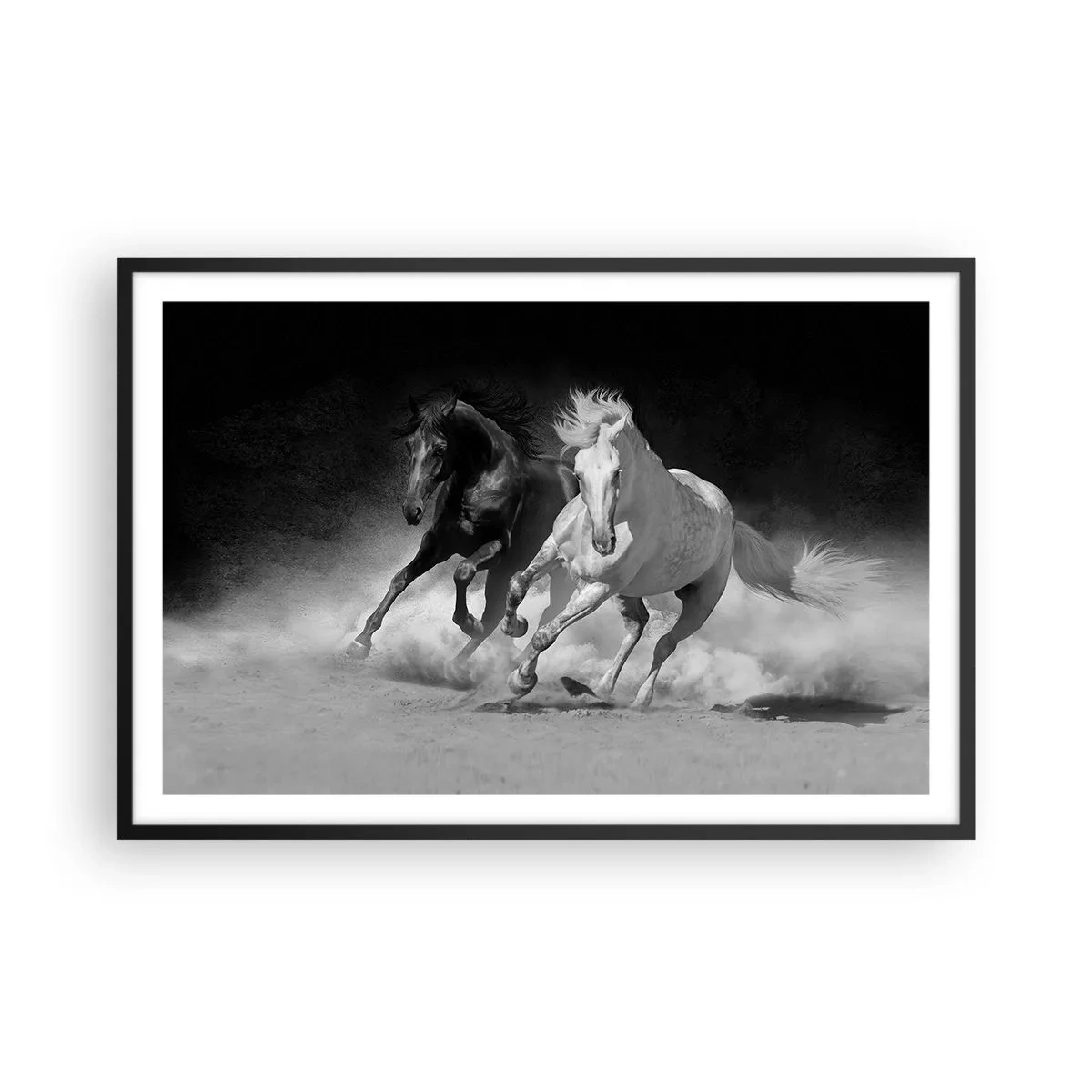 Plakat i sort ramme - Frihedens galop - 91x61 cm