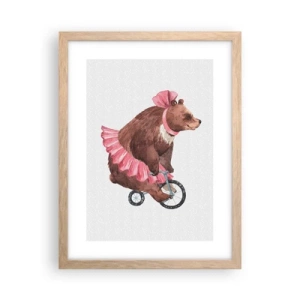 Plakat i ramme af lyst egetræ - Sikke et cirkus! - 30x40 cm