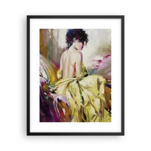 Plakat i sort ramme - Mellem munden og kanten af ​​bægeret - 40x50 cm