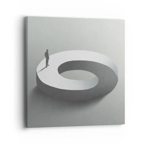 Lærredstryk - Billede på lærred - Og vær klog - 40x40 cm