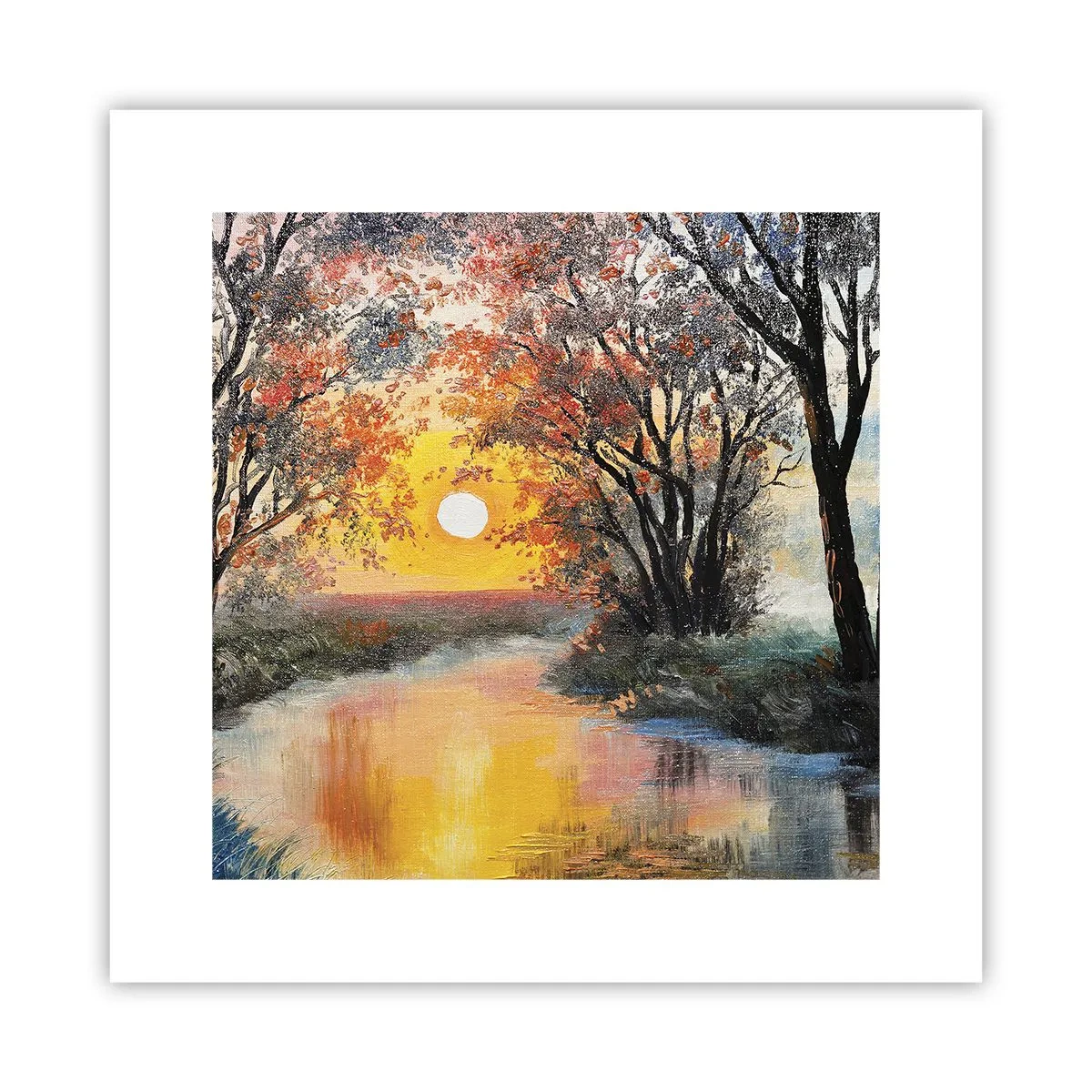 Plakat - Efterårs atmosfære - 30x30 cm