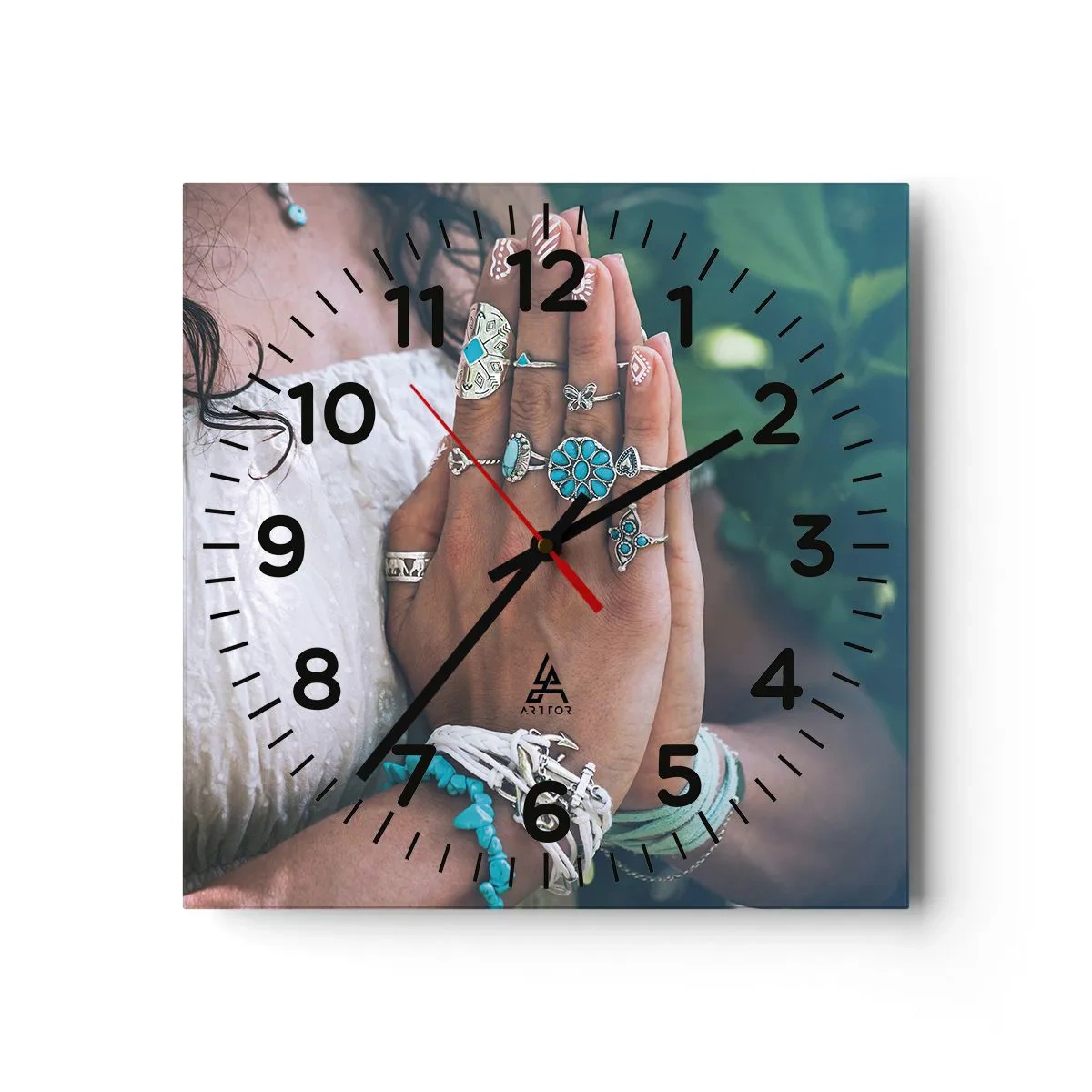 Vægur, Uret - Velkommen til værens centrum - 40x40 cm