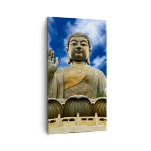 Lærredstryk - Billede på lærred - Lev uden frygt - 45x80 cm