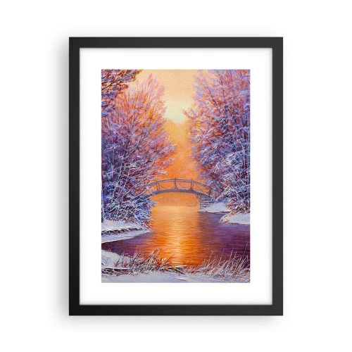 Plakat i sort ramme - Lad os mødes her - 30x40 cm