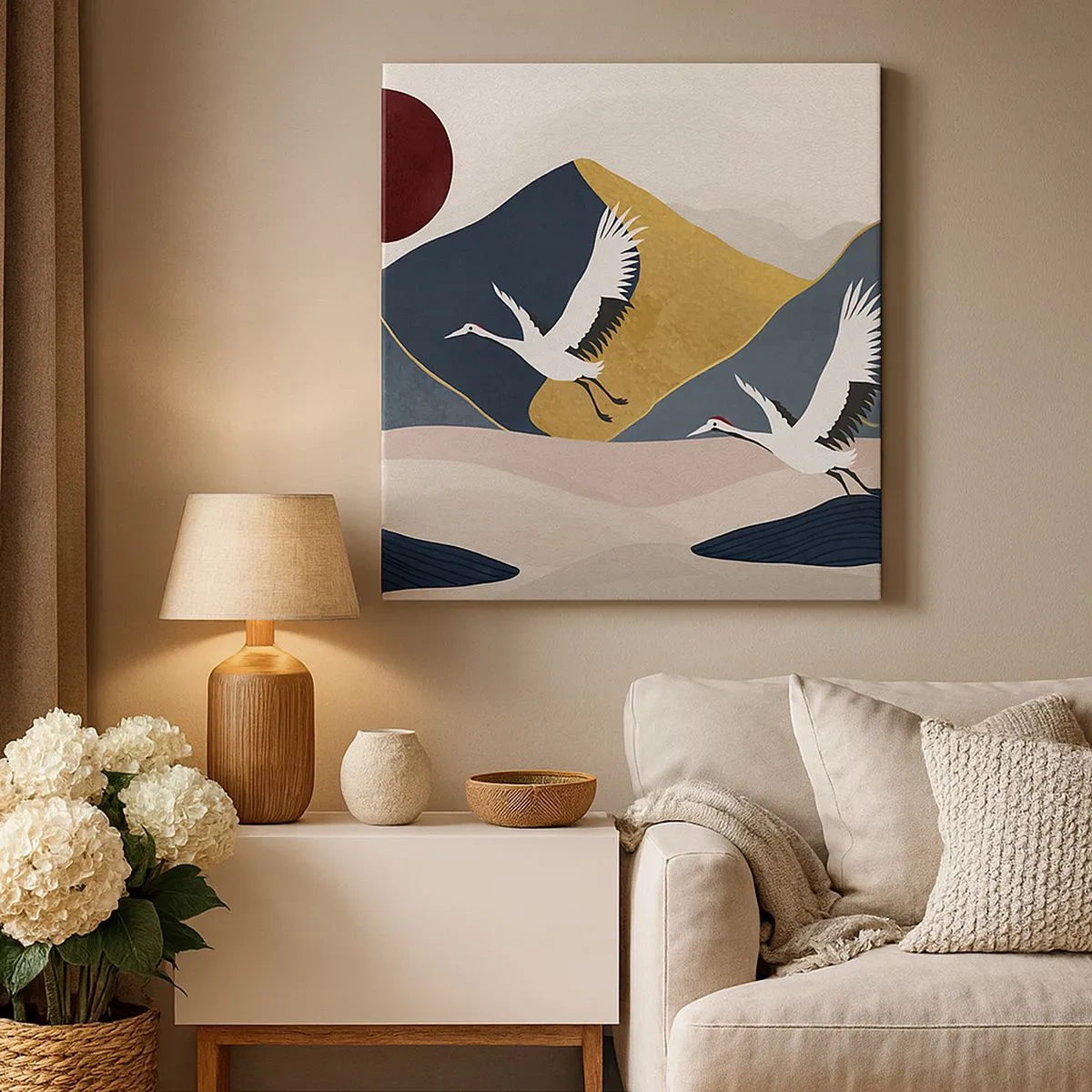 Lærredstryk - Billede på lærred - Og dagen er igen FLØJET af sted - 30x30 cm