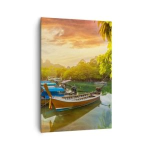 Lærredstryk - Billede på lærred - Før en travl dag - 70x100 cm