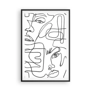 Plakat i sort ramme - I sammenfiltrede følelser - 61x91 cm