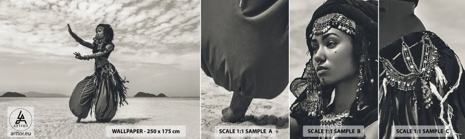 Fototapet Prøve Standard Eco - Dans på de sydlige øer - Danser, Indien, Orientere - 100x30 cm