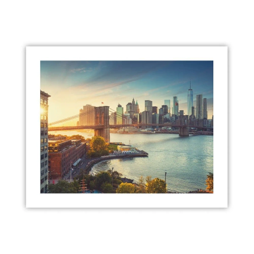 Plakat - Den store bys daggry - 50x40 cm