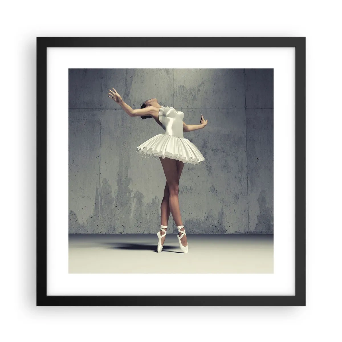 Plakat i sort ramme - Let som en fugl - 40x40 cm