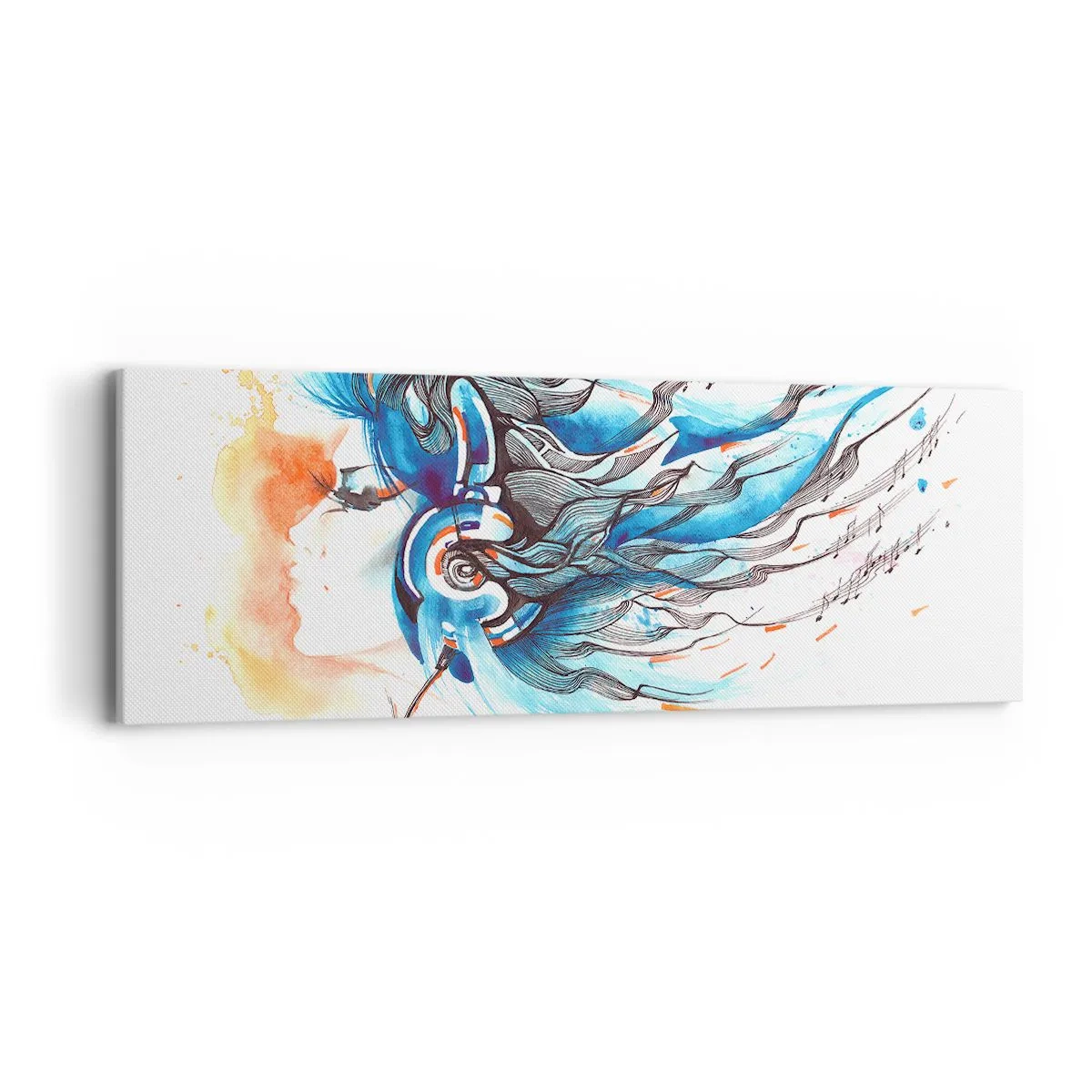 Lærredstryk - Billede på lærred - Lad musikken spille - 90x30 cm