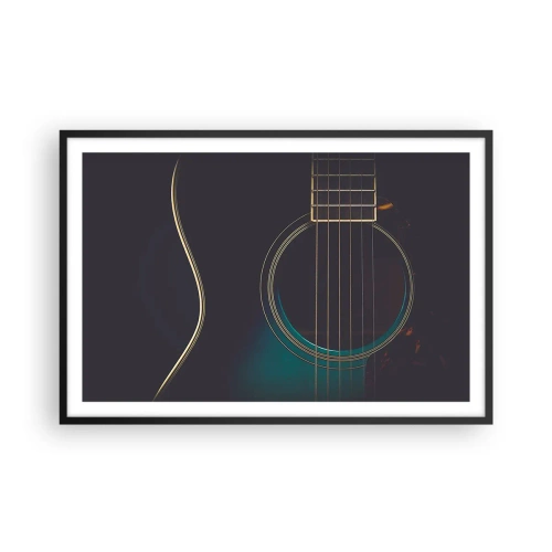 Plakat i sort ramme - Et øjeblik før det lyder - 91x61 cm