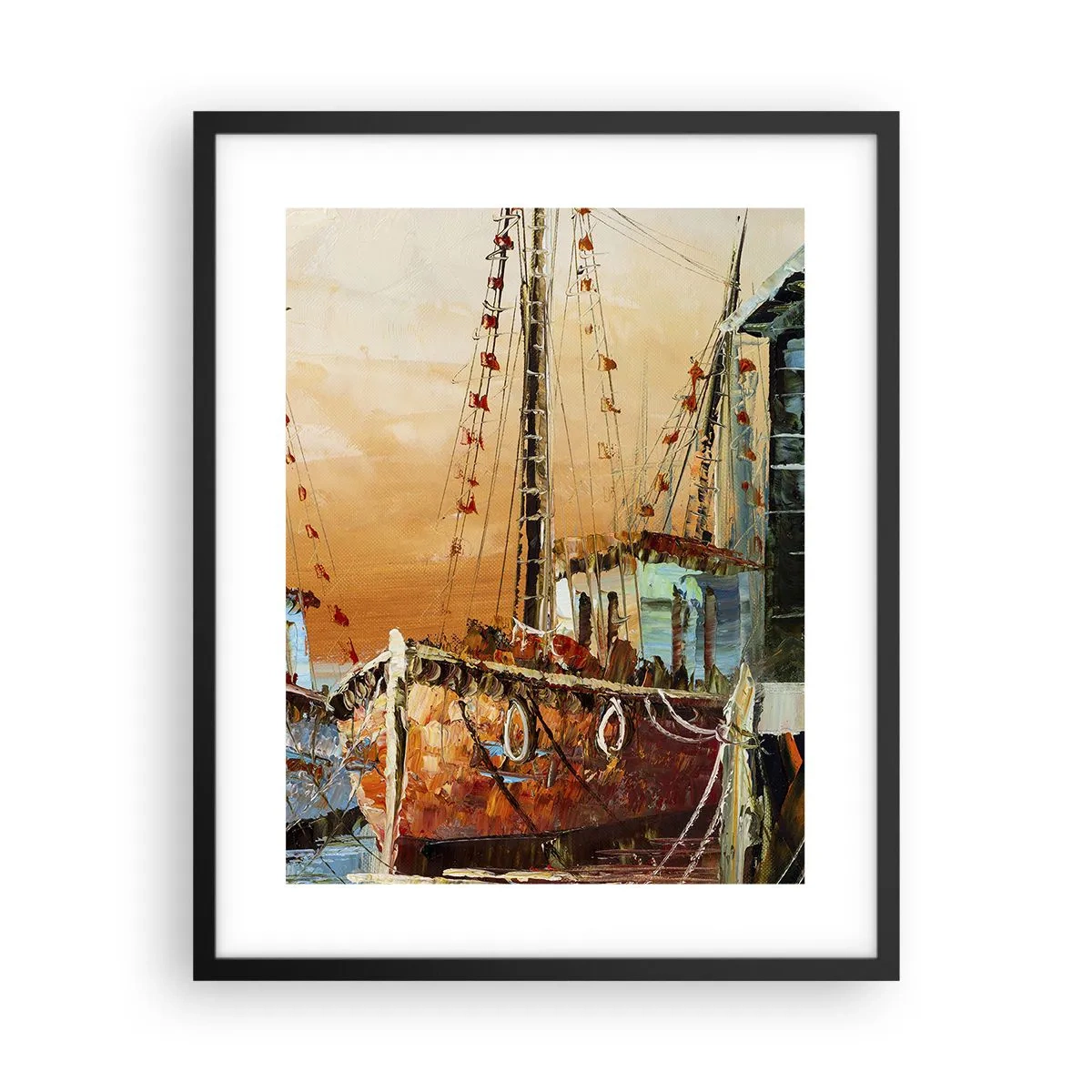 Plakat i sort ramme - Fredelig tilbagevenden - 40x50 cm