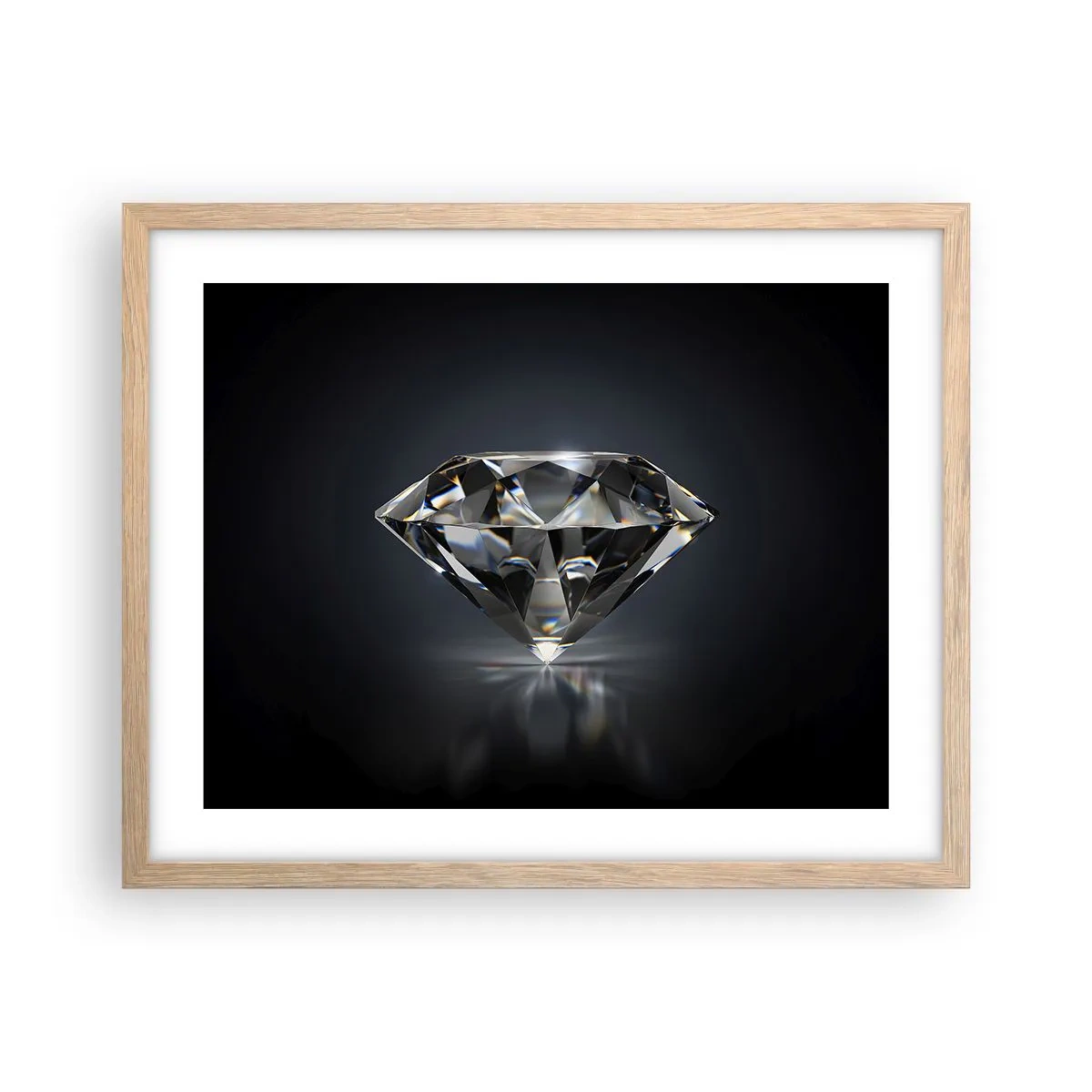 Plakat i ramme af lyst egetræ - Bedste veninde - 50x40 cm