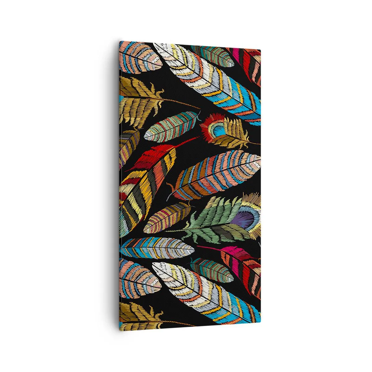 Lærredstryk - Billede på lærred - Fuglekarneval - 55x100 cm