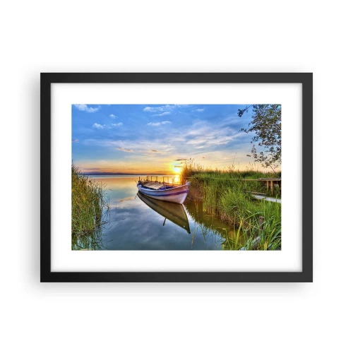 Plakat i sort ramme - Bugt med opfyldte drømme - 40x30 cm