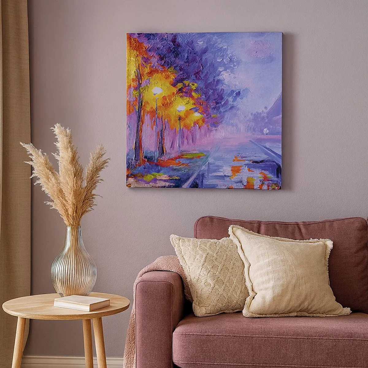 Lærredstryk - Billede på lærred - En drømmevandring - 30x30 cm