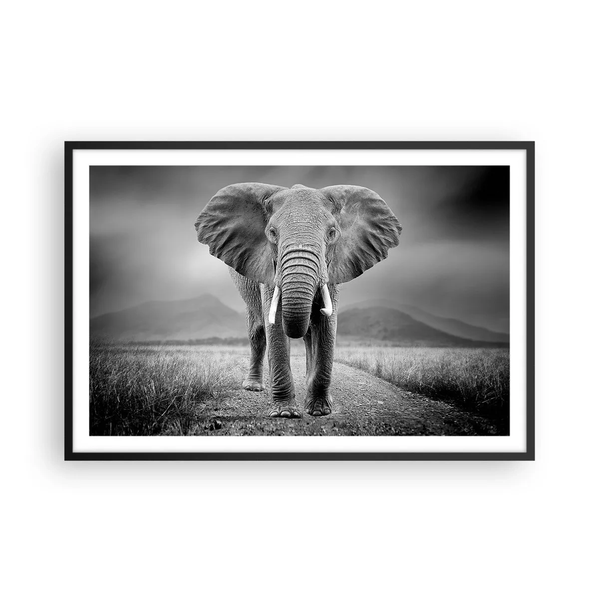 Plakat i sort ramme - Værten byder velkommen til - 91x61 cm