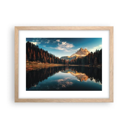 Plakat i ramme af lyst egetræ - Dobbelt landskab - 40x30 cm