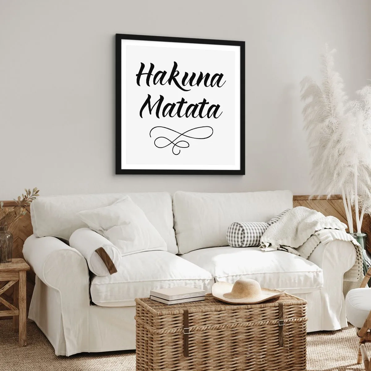 Plakat i sort ramme - Bedste råd - 30x30 cm