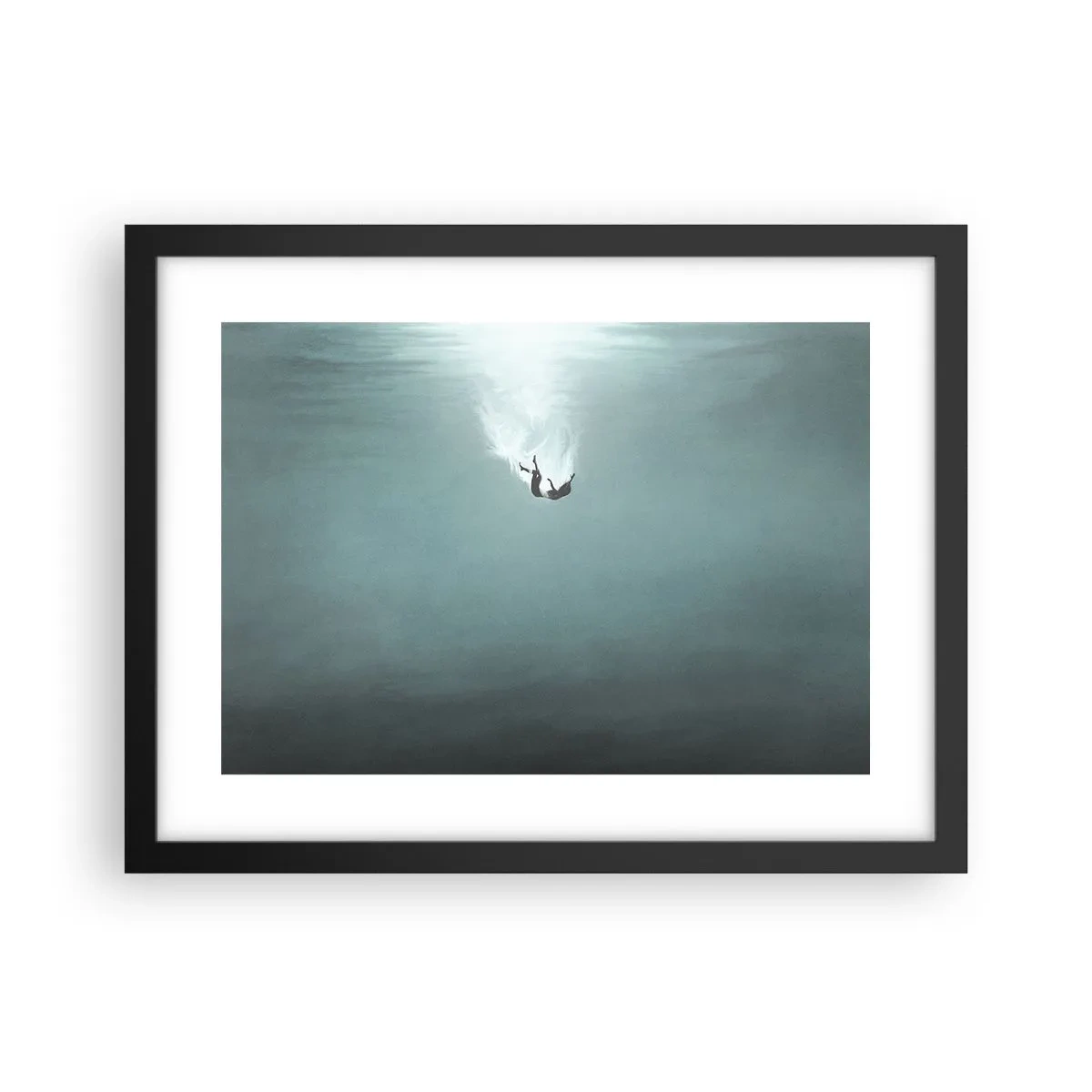 Plakat i sort ramme - I havets favntag - 40x30 cm