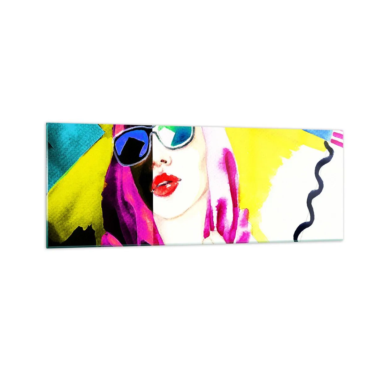 Billede på glas - Jeg er ikke hvid, og jeg er ikke sort - 140x50 cm