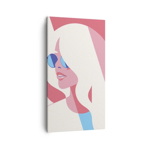 Lærredstryk - Billede på lærred - Det var en blondine... - 45x80 cm