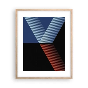 Plakat i ramme af lyst egetræ - En simpel historie - 40x50 cm