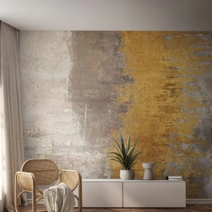 Fototapet Premium Sand - En gylden eksplosion - Abstraktion, Stykke, Art Deco - 100x70 cm