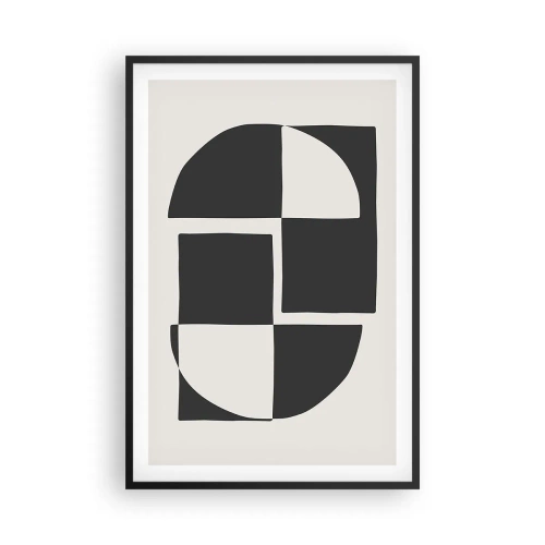 Plakat i sort ramme - Antitese - syntese - 61x91 cm