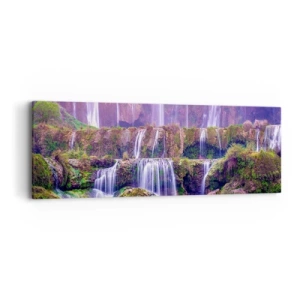 Lærredstryk - Billede på lærred - Trappe til himlen - 90x30 cm