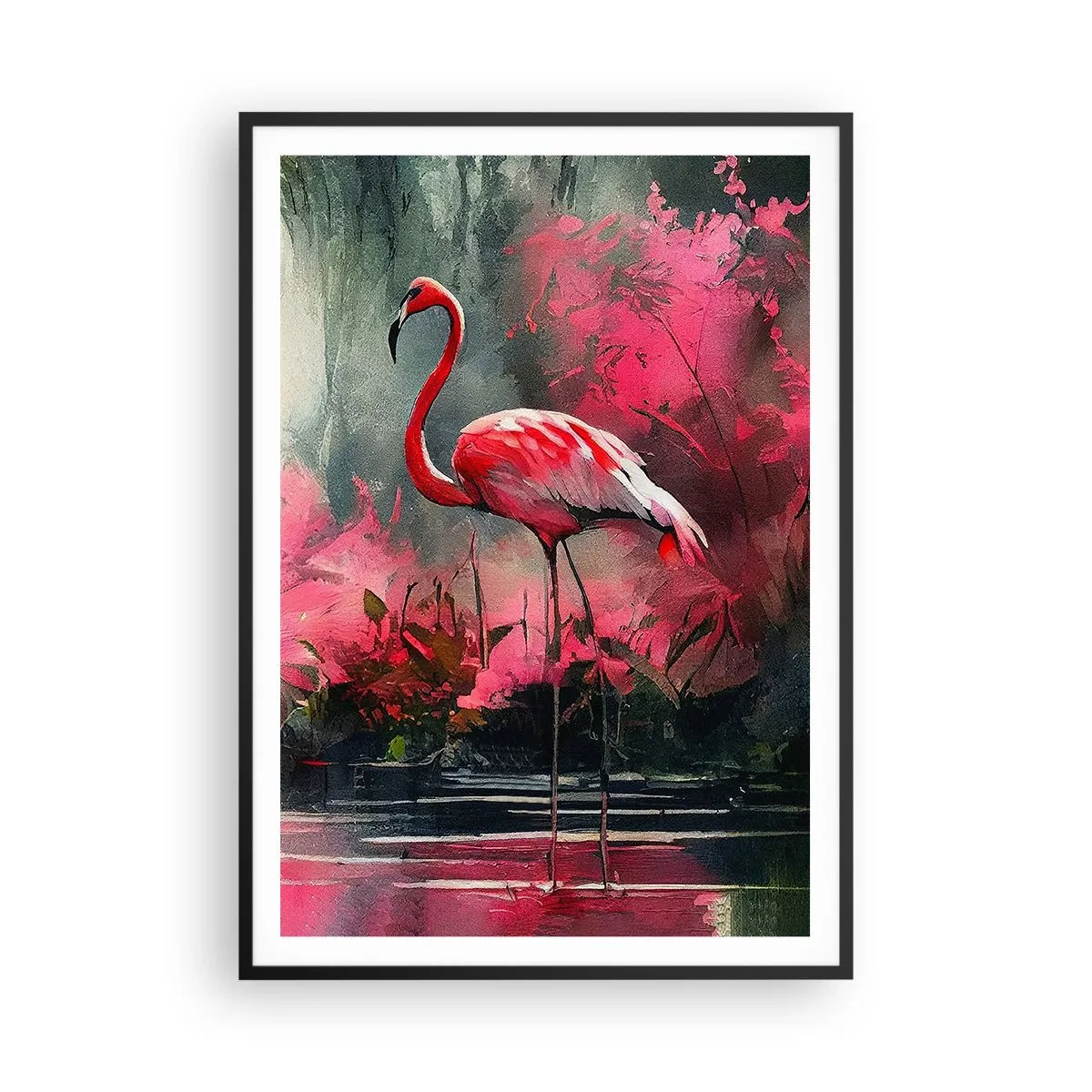 Plakat i sort ramme - En lektion i naturlig charme - 70x100 cm