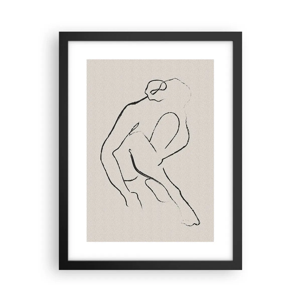 Plakat i sort ramme - Intim skitse - 30x40 cm