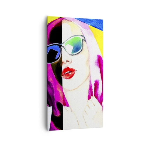 Lærredstryk - Billede på lærred - Jeg er ikke hvid, og jeg er ikke sort - 55x100 cm