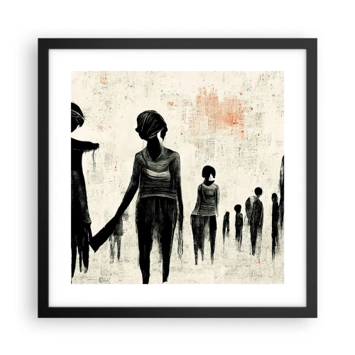 Plakat i sort ramme - Mod ensomhed - 40x40 cm