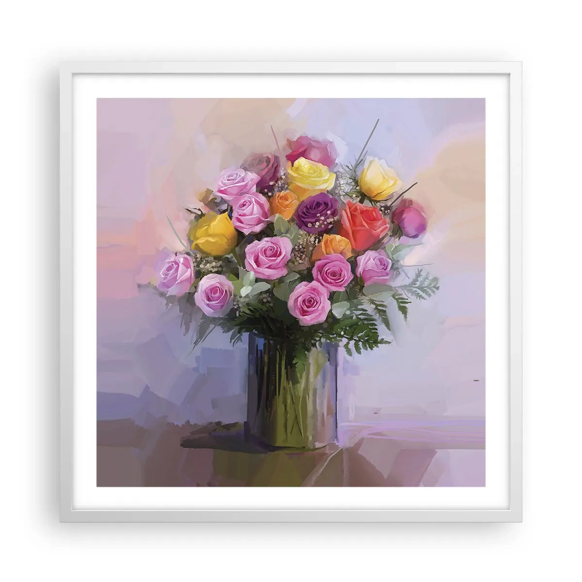 Plakat i hvid ramme - Bevaret skønhed - 60x60 cm