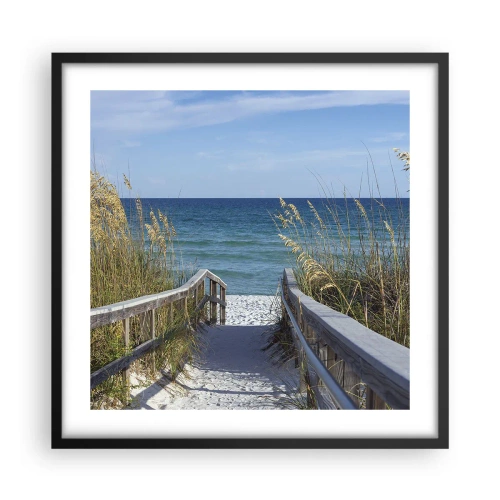 Plakat i sort ramme - I solen, i vinden - 50x50 cm
