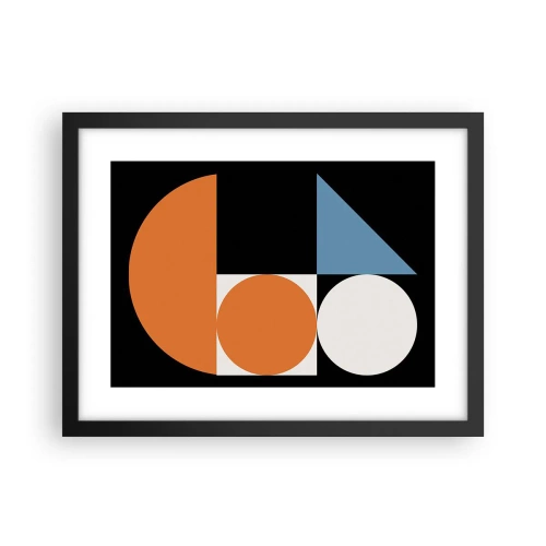 Plakat i sort ramme - System til figurer - 40x30 cm