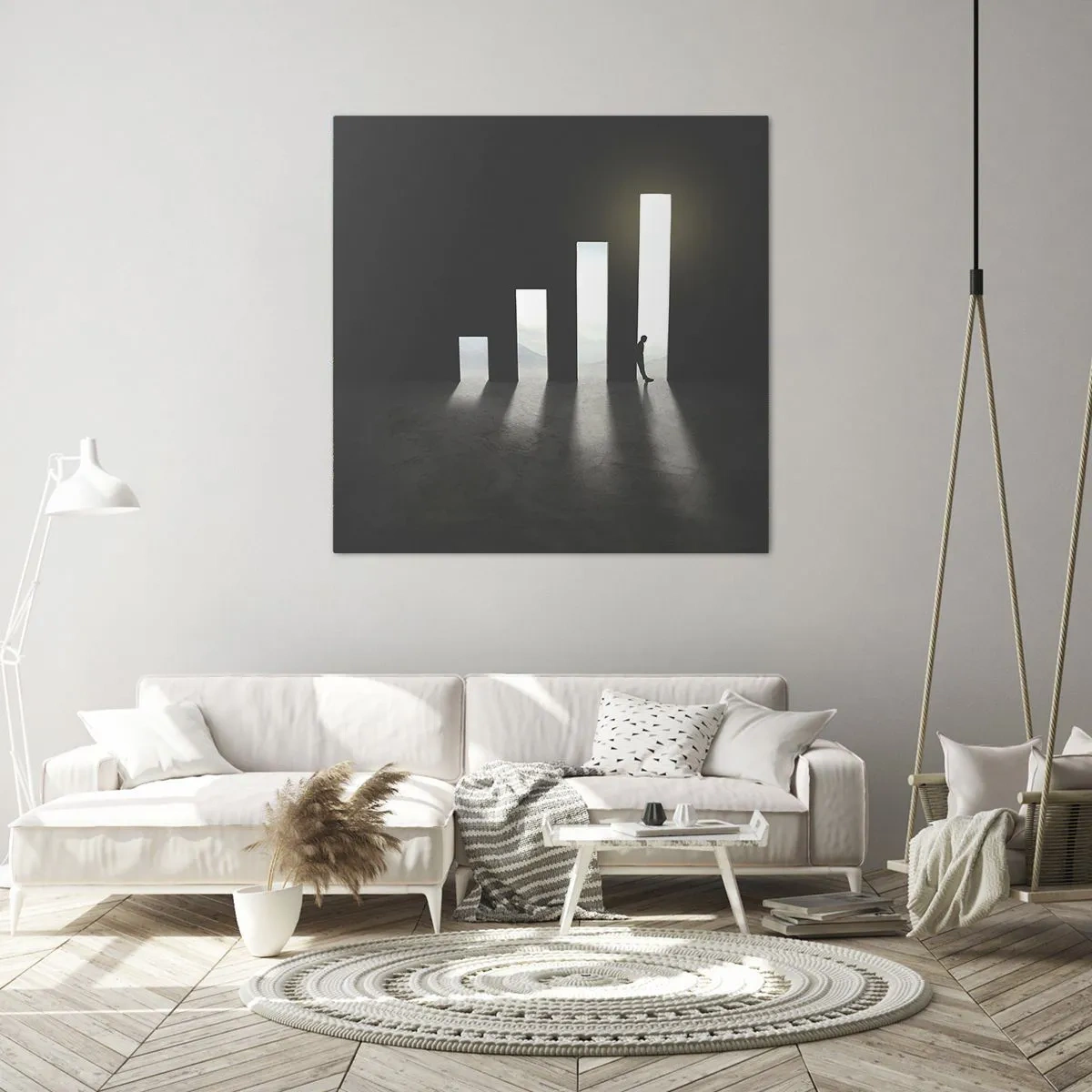 Lærredstryk - Billede på lærred - Succes - et indtryk - 40x40 cm