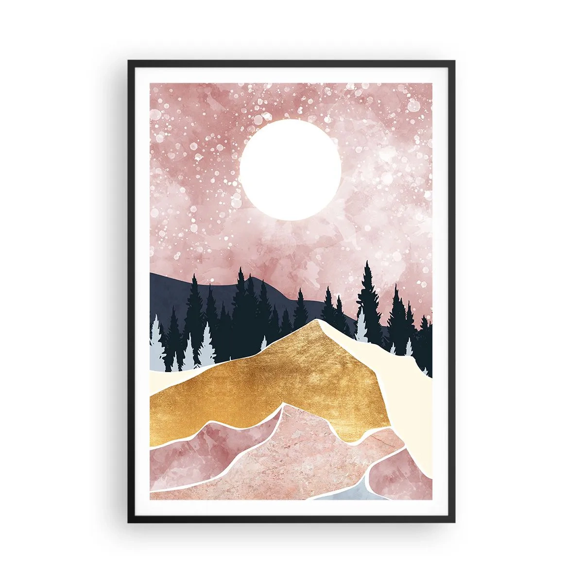 Plakat i sort ramme - Nattevagt - 70x100 cm