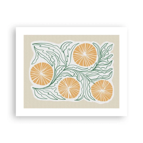 Plakat - Etnisk med et strejf af abstraktion - 50x40 cm